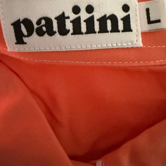 Women's Coral Pajama Top with White Piping NWT - Picture 2 of 5